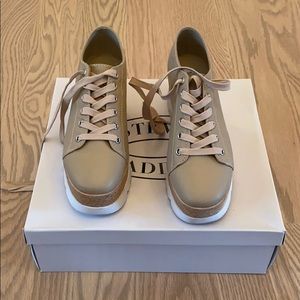 Nude Steve Madden platform shoes